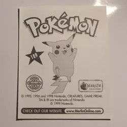 Pokemon - Ivysaur - Topps Merlin Sticker - Series 1 - #189/240 - 1999 - Image 2