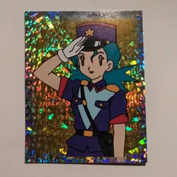 Pokemon - Officer Jenny - Topps Merlin Sticker - Series 1 - #S32/36 - Gold Holo - Image 1