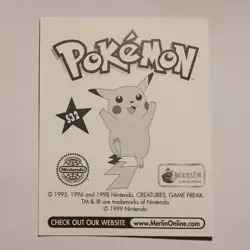 Pokemon - Officer Jenny - Topps Merlin Sticker - Series 1 - #S32/36 - Gold Holo - Image 2
