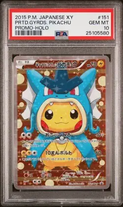 Pokemon PSA 10 Gyarados Pikachu 151/XY-P Promo Holo Giapponese 2015 - Image 1