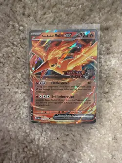 Pokemon TCG Team Rockets Moltres EX Destined Rivals 031/182 Stamped UPC Promo - Image 1