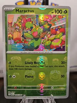 Maractus (Master Ball Pattern) 008/086 - Pokemon TCG - SV: Black Bolt - MB Holo - Image 1