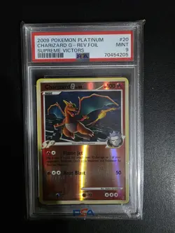Pokemon 2009 Charizard G Platinum Supreme Victors Rev Foil #20 PSA 9 - Image 1