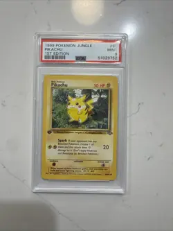 Pikachu 60/64 - 1st Edition Pokemon Jungle PSA 9 Mint 1999 - Image 1