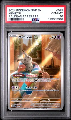 2024 POKEMON SVP EN-SV BLACK STAR PROMO #075 MIMIKYU PSA 10 - Image 1