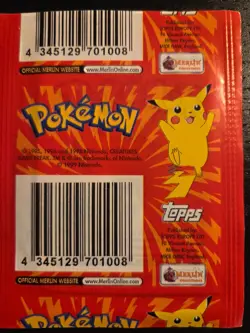 1999 Topps Merlin Pokemon Stickers Series 1 Booster Pack NEW SEALED X1 - Image 2