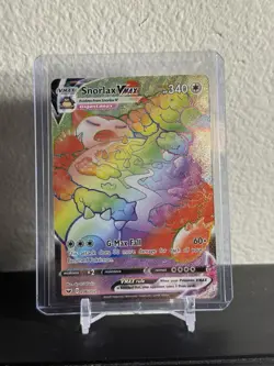 2020 Pokemon TCG Snorlax VMAX Rainbow Sword & Shield Secret Rare Card #206/202 - Image 1