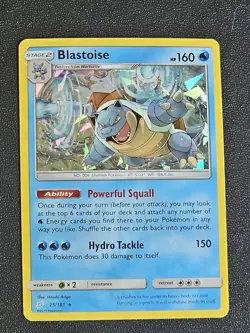 Pokemon TCG Blastoise Sun & Moon Team Up Card 25/181 Cracked Ice Holo - Image 1