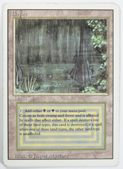 Bayou Magic Card Dual Land Revised MTG Reserved List - Image 1