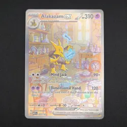 Pokemon TCG Card Alakazam ex 201/165 S&V 151 Special Illustration Rare - NM - Image 1