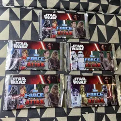 Topps Force Attax Star Wars Trading Cards Force Awakens Booster Packs Lot Of 5 - Image 1
