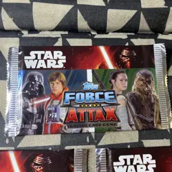 Topps Force Attax Star Wars Trading Cards Force Awakens Booster Packs Lot Of 5 - Image 2