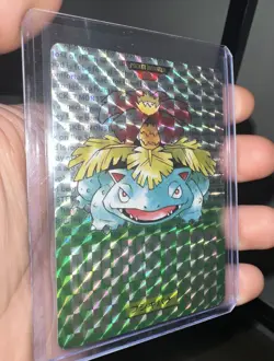 Venusaur 1996 Bandai Cardass Pocket Monsters No. 003 CUSTOM Pokemon Card NM+ - Image 1
