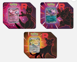 Pokemon Trading Card Game: Team Rocket Tin Collection - All 3 Different Artworks - Image 1