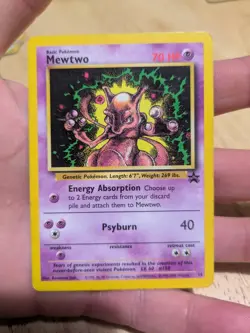 Mewtwo No 14 Black Star Promo Pokemon Card WOTC Vintage - Image 1