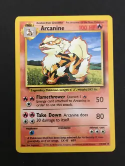 Pokemon Arcanine 23/102 - Base Set - Excellent Condition - Actual Card Shown - Image 1