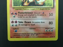 Pokemon Arcanine 23/102 - Base Set - Excellent Condition - Actual Card Shown - Image 3