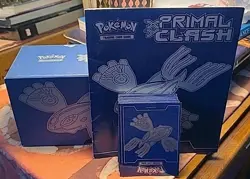 Pokemon TCG - Opened Kyogre ETB Box With Player Guide + 29 Card Sleeves - Image 3