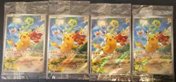 Lot 4 x Pikachu Pokemon SVP 027 Scarlet Violet Paldea ETB Promo Sealed Cards - Image 1