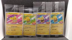 Pokemon Card Pikachu Journey T Shirt Batik Sealed complete set 4 exclusive promo - Image 1
