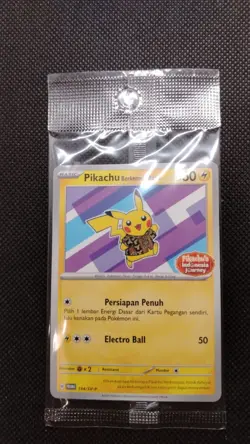 Pokemon Card Pikachu Journey T Shirt Batik Sealed complete set 4 exclusive promo - Image 4