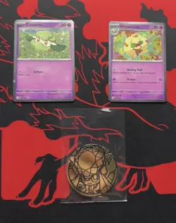 Pokemon Whimsicott + Cottonee MEP 018 019 Phantasmal Flames Promo 2 Card Lot NM - Image 1
