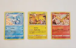Articuno, Zapdos, Moltres Cosmos Holo 3 CARD SET 021/172 036/195 48/185 NM - Image 1