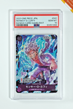 One Piece PSA 10 Monkey D.Luffy #041 Bandai Card Game Fest Promo 2023 Japanese - Image 1