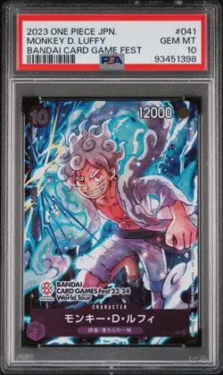 One Piece PSA 10 Monkey D.Luffy #041 Bandai Card Game Fest Promo 2023 Japanese - Image 2