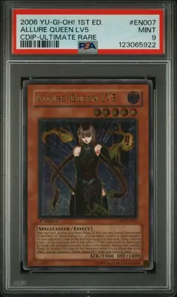 Yugioh PSA 9 Allure Queen LV5 CDIP-EN007 1st Edition Ultimate Rare Clean Card - Image 3