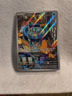 Pokemon Squirtle TCG Full Art Holo Card 148/142 Stellar Crown Illustration Rare - Image 1