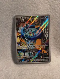 Pokemon Squirtle TCG Full Art Holo Card 148/142 Stellar Crown Illustration Rare - Image 3