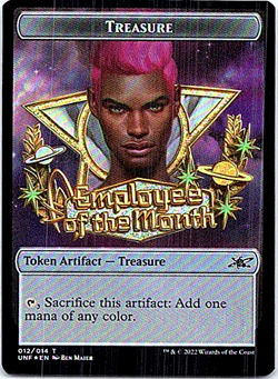 Treasure (12) Teddy Bear (9) Unfinity Magic The Gathering Foil Token Light Play - Image 2