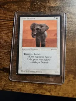 MTG MAGIC : The Gathering - ARABIAN NIGHTS - WAR ELEPHANT - RARE FIND!!! - Image 1