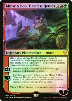 NM Foil Minsc & Boo, Timeless Heroes, MTG, Baldur's Gate, Magic, 285 - Image 1