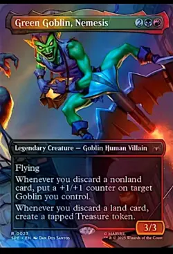 Green Goblin, Nemesis (Borderless) Spider-Man FOIL MTG Magic the Gathering - Image 1
