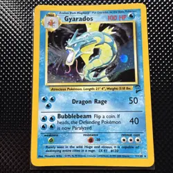 Pokemon Gyarados Base Set 2 Holo 7/130 Unlimited Rare LP Excellent Condition - Image 1