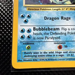 Pokemon Gyarados Base Set 2 Holo 7/130 Unlimited Rare LP Excellent Condition - Image 2