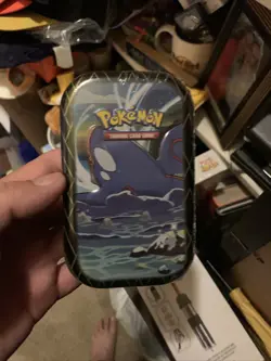 Pokemon Shining Fates Mini Tin Kyogre Art Set Trading Card Game - Image 1