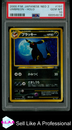 UMBREON-HOLO POKEMON JAPANESE NEO 2 2000 197 PSA 10 - Image 1