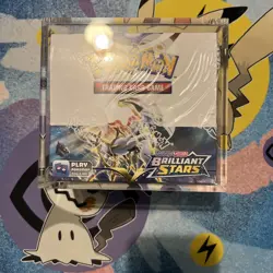 Pokemon TCG Sword And Shield Brilliant Stars Booster Box In Acrylic Case - Image 1
