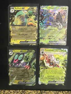 Pokemon TCG: 4 EX Card Lot - Paldea Evolved SCARLET & VIOLET WO-CHIEN BELLIBOLT - Image 1