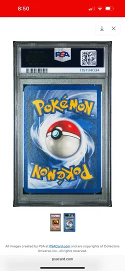 1999 Pokemon Jungle Flareon Holo #3 3/64 PSA 8, Free Shipping - Image 2