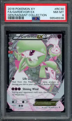 Pokemon Gardevoir EX 2016 XY Generations Radiant Collection #RC30 PSA 8 NM-MT - Image 1