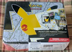 2021 Pokemon 25th Anniversary Celebrations -Treasure Chest Lunchbox Tin SEALED - Image 3