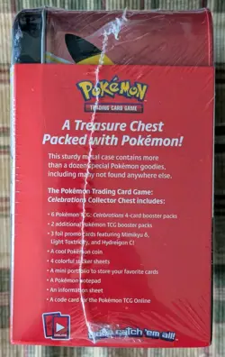 2021 Pokemon 25th Anniversary Celebrations -Treasure Chest Lunchbox Tin SEALED - Image 5