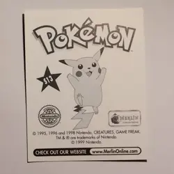 Pokemon - Slowpoke - Topps Merlin Sticker - Series 1 - #S13/36 - Holo - 1999 - Image 2