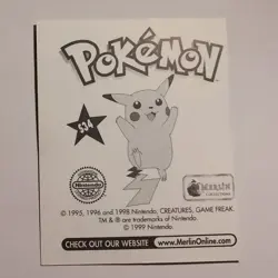 Pokemon - Nurse Joy - Topps Merlin Sticker - Series 1 - #S34/36 - Gold Holo - 1 - Image 2