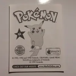 Pokemon - Gengar - Topps Merlin Sticker - Series 1 - #94/240 - 1999 - Image 2