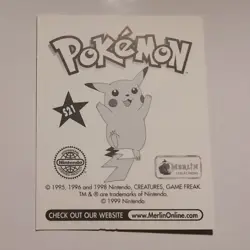 Pokemon - Eevee - Topps Merlin Sticker - Series 1 - #S21/36 - Holo - 1999 - Image 2